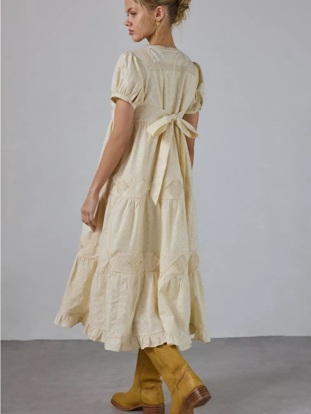 NWT UO Kimchi Blue Molly Tie & Button
Front Eyelet Maxi Dress Cottagecore L - Picture 2 of 11
